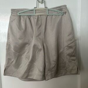 Standard Cloth Unisex Men’s Women’s Beige Active Elastic Waist Shorts Sm…